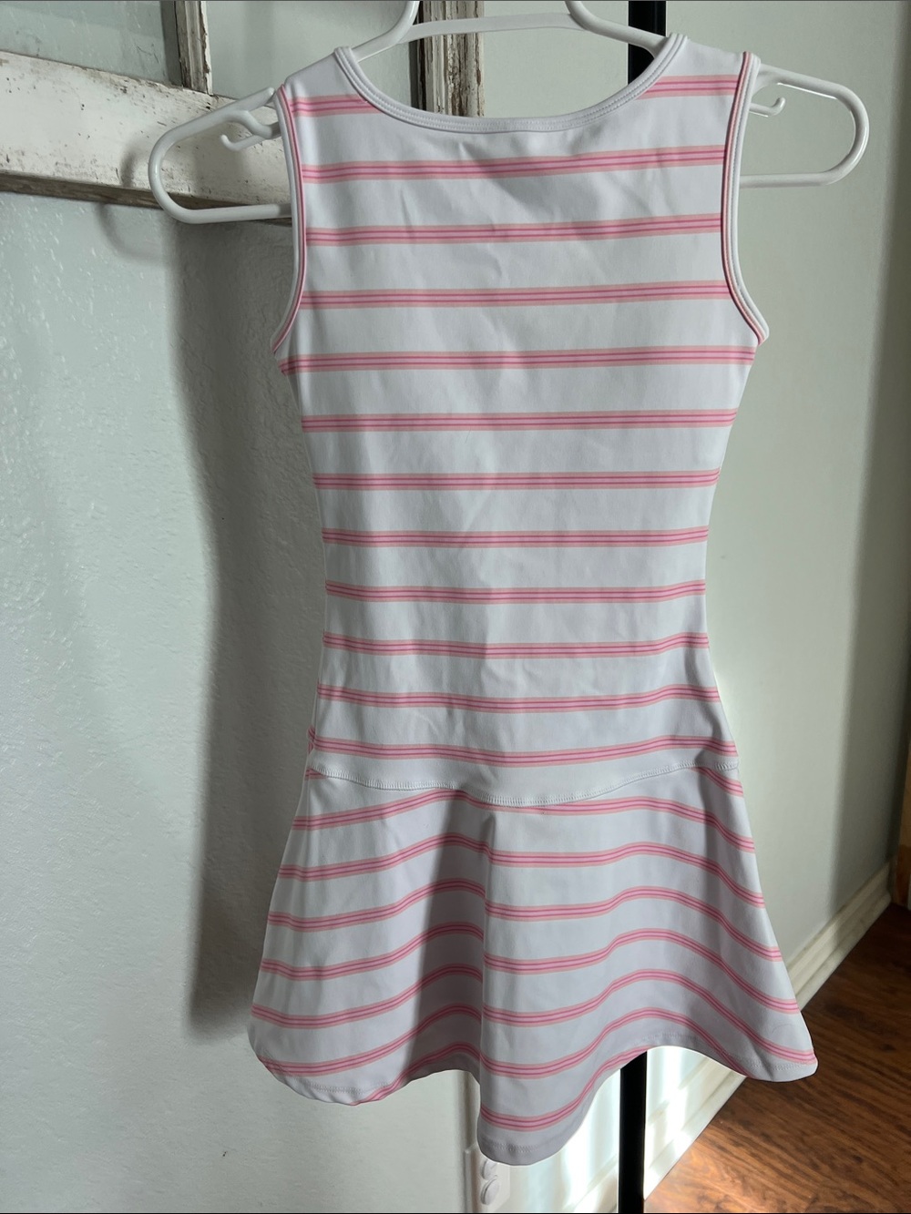 Women’s Pink Stripe Sleeveless tennis Dress